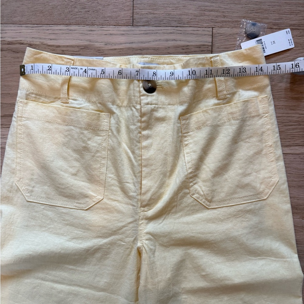Maeve - Colette Beachy Linen Full-Length Wode-Leg Pants - 28 - Butter Yellow - Picture 8 of 9